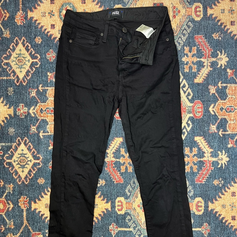 PAIGE Black Skinny Jeans Classic Fit